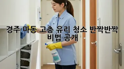 경주 마동 고층 유리 청소, ✨반짝반짝✨ 비법 공개!